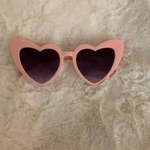 Pink Heart Sunglasses